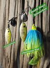 1/2 Oz Double Deuce Spinnerbaits( Chartreuse Blue)
