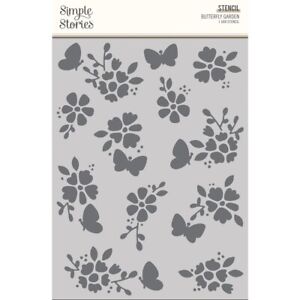 Simple Stories The Simple Life Stencil 6"X8"-Butterfly Garden IMP18826