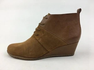 Franco Sarto Albi Wedge Chukka Boots Size 8.5 M, Cognac Suede & Leather 3188 - Picture 1 of 8