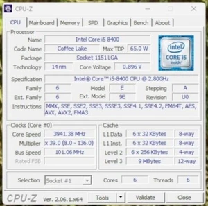 Intel Core i5 8400, 2,8 GHz (Boost 4,00 GHz) 6 core 6 thread SOCKET 1151 - Foto 1 di 1