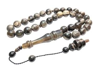 33 Buffalo Horn Prayer Beads Bufalo Boynuzu Tasbih Tesbih Misbaha 415 - Picture 1 of 13