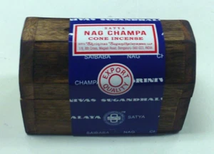 SATYA INCENSE CONE INCENSE NAG CHAMPA SCENT COFFIN INCENSE HOLDER BOX - Picture 1 of 5
