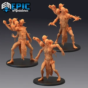 DIRE TROLL, Miniaturas de Mazmorras y Dragones, D&D Múltiples Cabezas Monstruo Criatura - Imagen 1 de 9