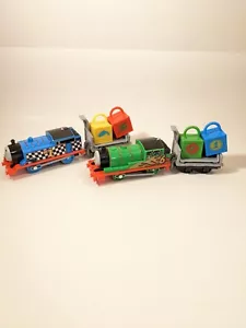 Gullane Thomas Percy Train #1 & #6 Racing Chekered Flames Motorized 2013 Extras - Picture 1 of 9