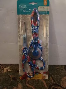 New Pioneer Woman 2 Piece Heritage Floral Fabric Scissors & Rotary Cutter Set! - Picture 1 of 5