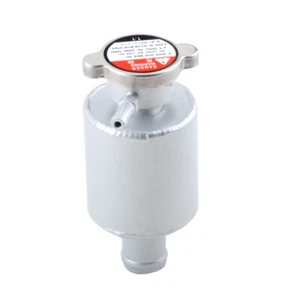 180ML Universal Aluminium Radiator Coolant Overflow Reservoir Tank 5.65”X2.56 - Picture 1 of 8
