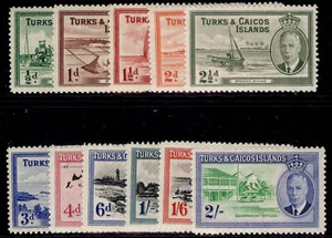 TURKS & CAICOS ISLANDS GVI SG221-231, 1950 SHORT set, M MINT. Cat £37. - Picture 1 of 1