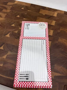 Brownlow Geschenke Magnetischer Notizblock 50 Blatt Rezept ROT & WEISS BISTRO - Bild 1 von 3
