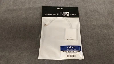 [NEW IN-BOX] +addon Mini DisplayPort to DVI Adapter (MDISPLAYPORT2DVIW) - Image 1 of 3