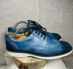 Scarpe Hogan da uomo 8,5 blu punta alare usate classiche fantastiche - Foto 1 di 7