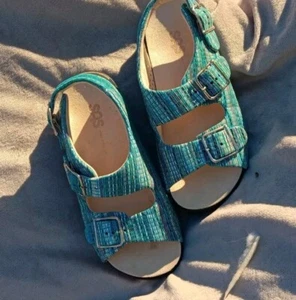 SAS Relaxed Sandal Rainbow Teal Slingback Women's Size 5.5 Comfort Shoes USA - Picture 1 of 10