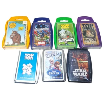 7 Top Trumps Pack Bundle, Winning Moves, Complete, Used, Job Lot Top Trumps x7 - Image 1 of 2