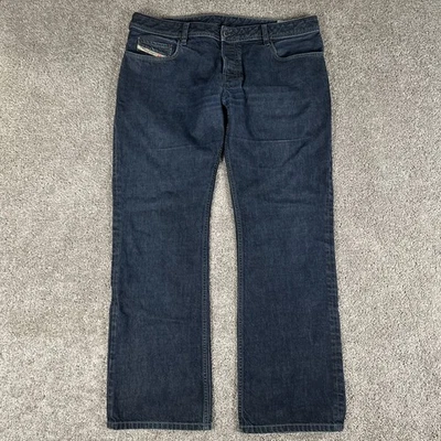 Jeans Diesel Masculino 38x32 Azul Escuro Lavado Jeans Cru Zatiny Regular Bootcut Motociclista - Imagem 1 de 4