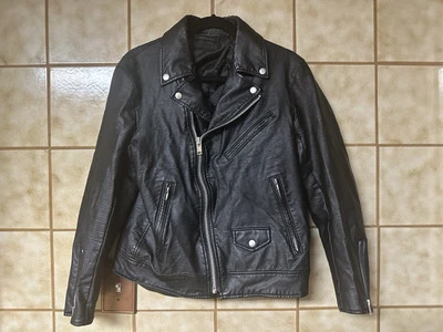 Uniqlo Women’s Faux Leather Moto Jacket, Urbancore Gothic Grunge, Black Sz M - Image 1 of 4