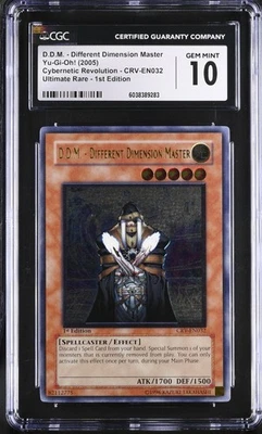 CGC 10 D.D.M. Different Dimension Master CRV-EN032 Ultimate Rare 1st Edit Yugioh - Image 1 of 3