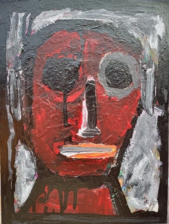 Pintura Arte Demonio Expresionista Extraño Abstracto Original Pop Graffiti Brut Foto 1 de 1