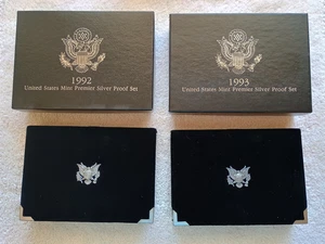 1992-S  & 1993-S PREMIER U.S. SILVER PROOF SETS 6 Silver Coins - Picture 1 of 11
