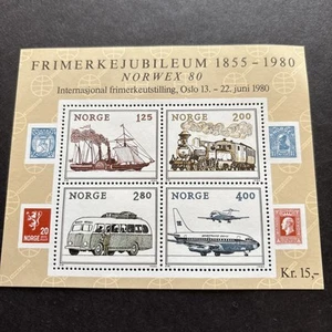 Postage Stamp Mini Sheet MNH Norway 1980 Stamp Ex - Picture 1 of 1