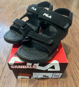 Fila Men's Transition Athletic Sandals Size 9 Black NWT - Picture 1 of 6