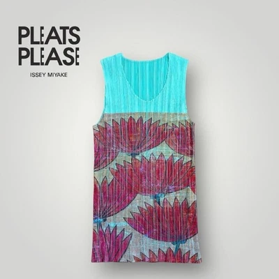 [ISSEY MIYAKE] ISSEY MIYAKE PLEATS PLEASE Floral sleeveless cut-and-sew - Image 1 of 4