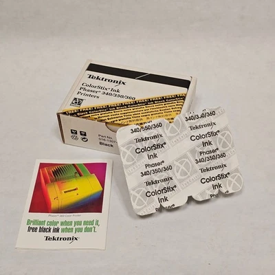 Tektronix ColorStix Black Printer Ink Phaser 340/350/360 Printers 016-1307-00 - Image 1 of 4