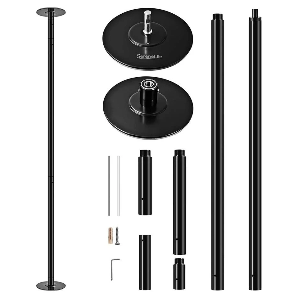 SereneLife Profesional Spinning Dancing Pole - Portátil y Extraíble Fitness Pole Foto 1 de 4