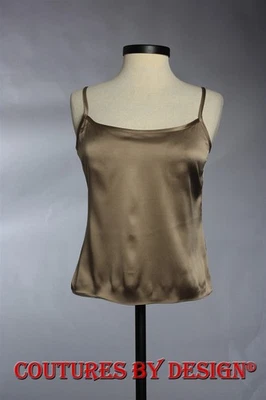 St John Knits Silk Shell Top Tank Olive Green Sz Small NWT - Image 1 of 2
