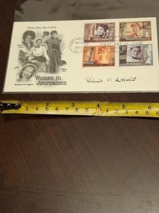 RICHARD HOTTELET FAMOUS JOURNALIST GENUINE SIGNED AUTOGRAPH 1ST DAY COVER RARE - Picture 1 of 3
