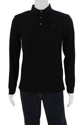 Ralph Lauren Purple Label Mens Cotton Core Buttoned Polo Top Black Size S - Image 1 of 4