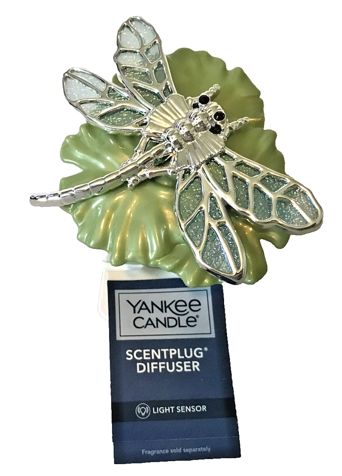 DRAGONFLY SCENTPLUG DIFFUSER NIGHTLIGHT YANKEE CANDLE PLUG IN NEW GREEN SLIVER - Image 1 of 4