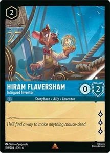x1 Hiram Flaversham - Intrigued Inventor - 159/204 - Rare Lorcana DLC06 Azurite  - Picture 1 of 1