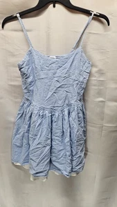 Top peplum sin mangas azul guinga talla mediana Sky To Moon para mujer - Imagen 1 de 4