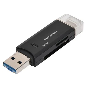 New Multifunctional 3 In 1 TypE C Micro USB Card Reader High Speed Transmissi CB - Afbeelding 1 van 14