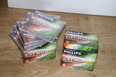 15x Philips CD - RW 80 High Speed 4~12 x Rewritable - Discs SEALED - Image 1 of 2