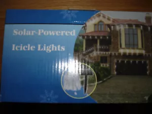 SOLAR POWERED ICICLE LIGHTS - Picture 1 of 6
