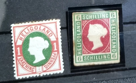 Heligoland Vintage stamps Queen Victoria set1 Cover