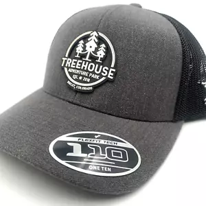 Treehouse Adventure Park Truckermütze Bailey Colorado Druckknopflasche Netz 110 Flexfit - Bild 1 von 7