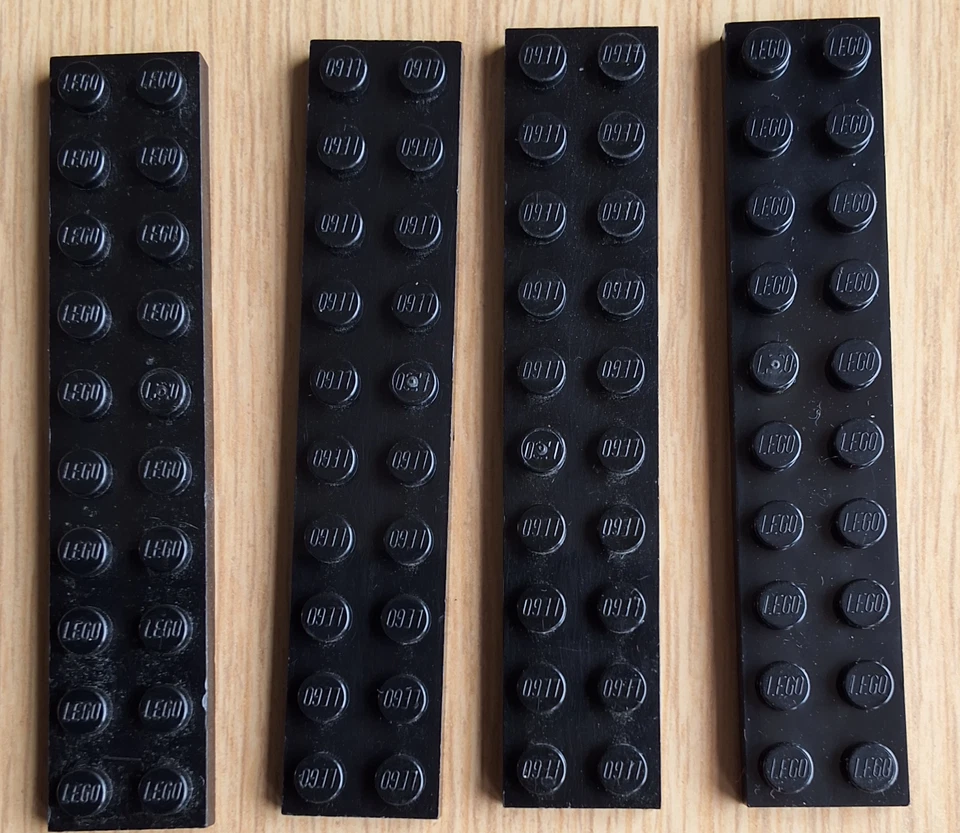Lego 4 x Platte 2x10 schwarz 3832 Basic Zubehör Bauplatte Grundplatte - Bild 1 von 1