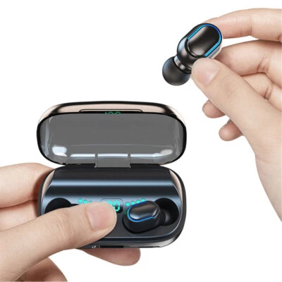 Bluetooth Stereo Earphone Music Headset Twins Wireless Earbud with Charging Case - Image 1 of 4