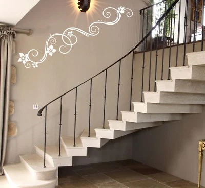 Flower Vinyls Wall Art Stickers Flower Patterns Decals Home Decorations D3 - Image 1 of 2