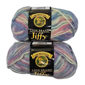 Lion Brand Jiffy Yarn Quick & Easy Mohair Look 2 Skeins Salem Colorway Acrylic - Picture 1 of 5