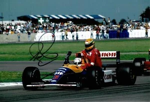 Nigel Mansell Signed 12X8 Photo Taxi For Senna Formula ONE AFTAL COA (3535) - Picture 1 of 1