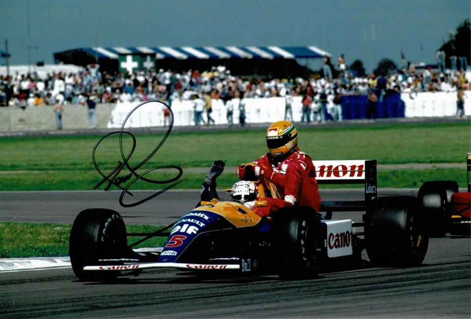 Nigel Mansell Signed 12X8 Photo Taxi For Senna Formula ONE AFTAL COA (3535) - Image 1 of 1