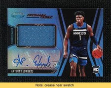 2020 Certified Asia Light Blue Anthony Edwards Rookie Patch Auto RC READ