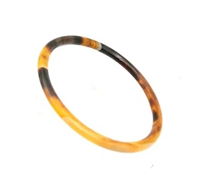 Yellow Multicolor Natural Chalcedony Agate Jade Thin Round Women Bangle Bracelet - Picture 1 of 61
