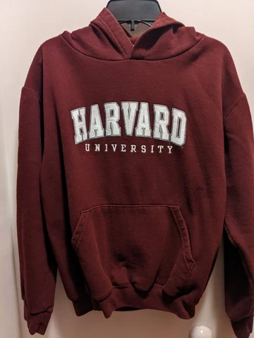 Harvard University Youth Large Burgundy Hooded Sweatshirt Cover
