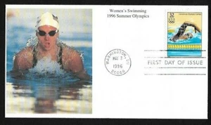 #3068n 32c Olympics '96 Atlanta -Women's Swimming- Mystic FDC - Picture 1 of 2