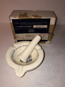 Vintage Sharp & Dohme Apotheker Mörser/Stößel/Aschenbecher medizinische Werbung - Bild 1 von 12