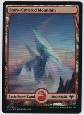 MTG Foil 1X Snow-Covered Mountain X1 Modern Horizons Magic - NM/MT