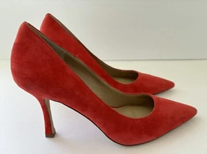Ann Taylor Mila Red Suede Elegant & Sophisticate Pumps Women’s Size 9M - Picture 1 of 12